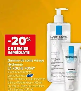 Carrefour Gamme De Soins Visage Hydreane La Roche Posay offre