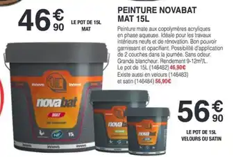 Chretien Matériaux NOVABAT Peinture mat offre