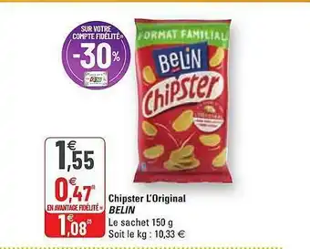 G20 Chipster L'original Belin offre