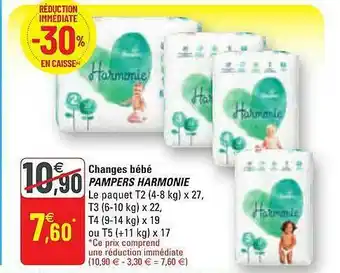G20 Changes Bébé Pampers Harmonie offre