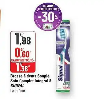 G20 Brosse à Dents Souple Soin Complet Intégral 8 Signal offre