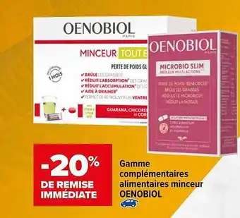 Carrefour Gamme Complémentaires Alimentaires Minceur Oenobiol offre