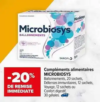 Carrefour Compléments Alimentaires Microbiosys offre