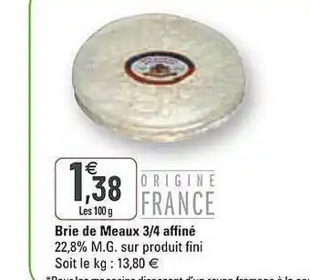G20 Brie De Meaux 3-4 Affiné offre