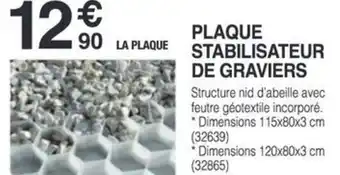 Chretien Matériaux Plaque stabilisateur de graviers offre