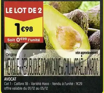 Leader Price Avocat Hass offre