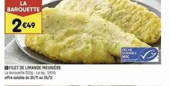 Leader Price Filet De Limande Meunière offre