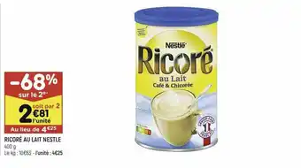 Leader Price Ricoré Au Lait Nestlé offre