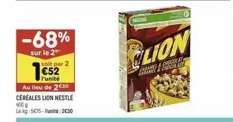 Leader Price Céréales Lion Nestlé offre