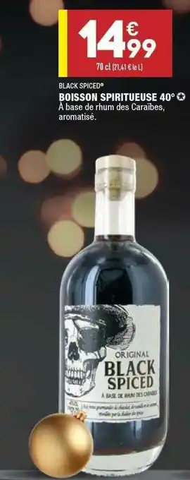ALDI Boisson Spiritueuse 40° Black Spiced offre
