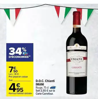 Carrefour D.o.c. Chianti Imani offre