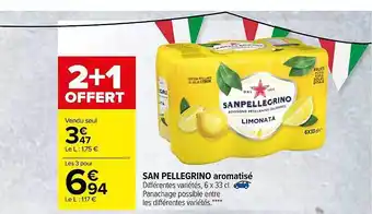 Carrefour San Pellegrino Aromatisé offre