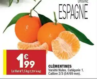 ALDI Clémentines offre