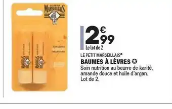 ALDI Baumes à Lèvres Le Petit Marseillais offre
