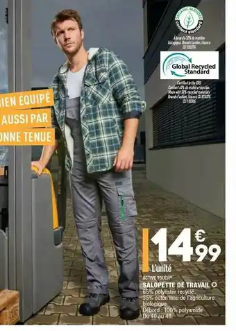 ALDI Salopette De Travail Active Touch offre