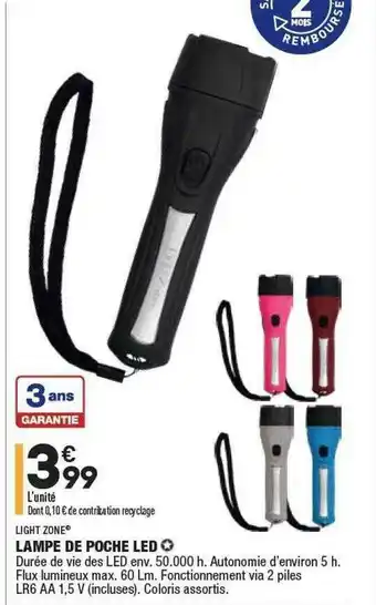 ALDI Lampe De Poche Led Light Zone offre