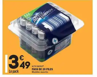 ALDI Pack De 20 Piles Activ Energy offre