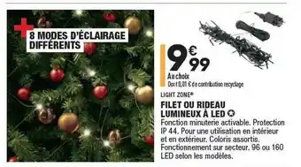 ALDI Filet Ou Rideau Lumineux à Led Light Zone offre
