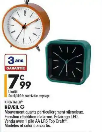 ALDI Réveil Krontaler offre