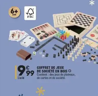 ALDI Coffret De Jeux De Société En Bois offre