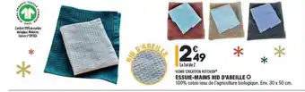 ALDI Essuie-mains Nid D'abeille Home Creation Kitchen offre
