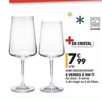 ALDI 6 Verres à Vin Home Creation Kitchen offre