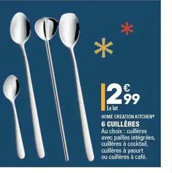 ALDI 6 Cuillères Home Creation Kitchen offre