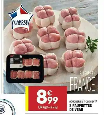 8 Paupiettes Veau Boucherie St-clément