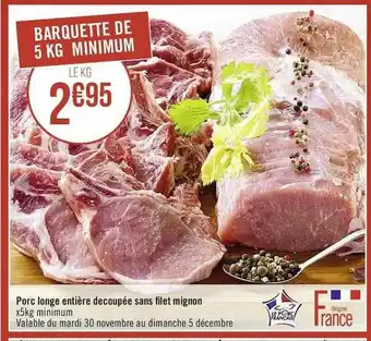 Casino Supermarchés Porc Longe Entière Découpée Sans Filet Mignon offre