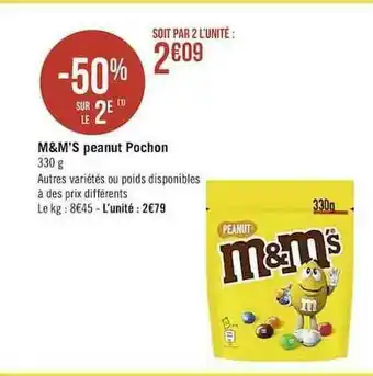 Casino Supermarchés M&m's Peanut Pochon offre