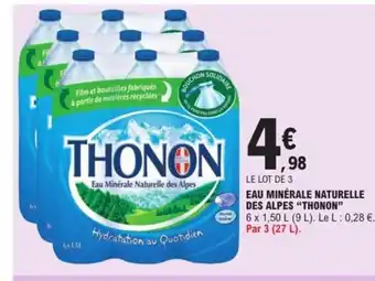 E.Leclerc Express THONON Eau minérale naturelle des alpes offre