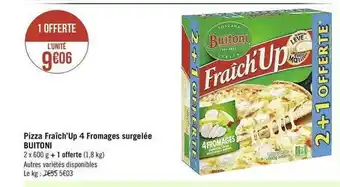Casino Supermarchés Pizza Fraîch'up 4 Fromages Surgelée Buitoni offre