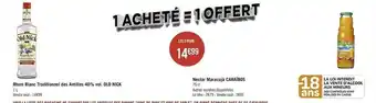 Casino Supermarchés Rhum Blanc Traditionnel Des Antilles 40% Vol. Old Nick, Nectar Maracujà Caraïbos offre