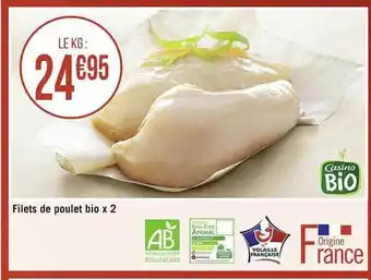 Filets De Poulet Bio X2