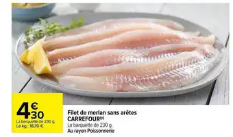 Carrefour Filet De Merlan Sans Arêtes Carrefour offre