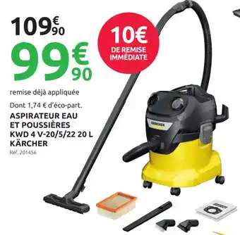 Mr Bricolage KÄRCHER Aspirateur eau et poussières kwd 4 v-20/5/22 20 l offre