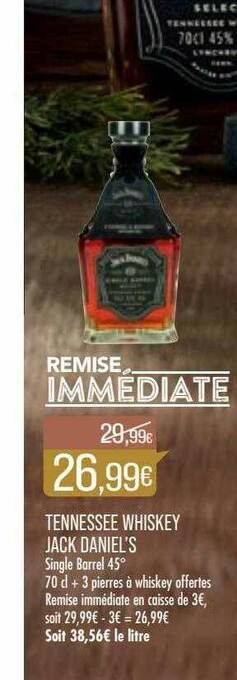 Match Tennessee Whiskey Jack Daniel's offre