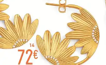 E.Leclerc boucles en plaqué or et oxydes de zirconium offre