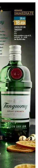 Match London Dry Gin Tanqueray offre