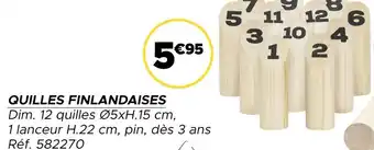 Gifi Quilles Finlandaises offre
