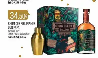 Match Rhum Des Philippines Don Papa offre