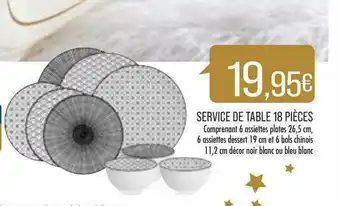 Match Service De Table 18 Pièces offre