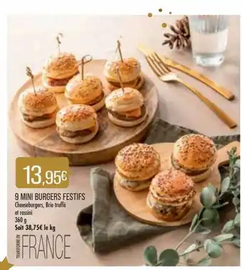Match 9 Mini Burgers Festifs offre