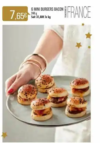 Match 6 Mini Burgers Bacon offre