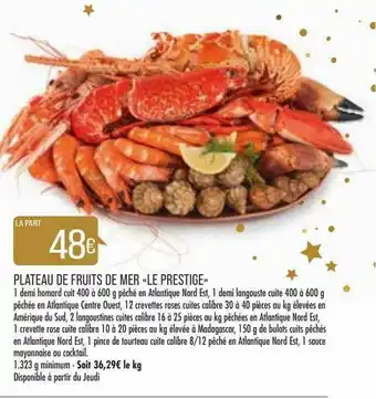 Match Plateau De Fruits De Mer offre