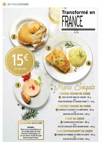 Intermarché Menu Exquis offre