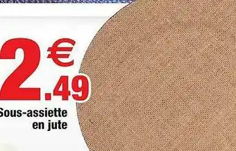 Bazarland Sous-assiette En Jute offre