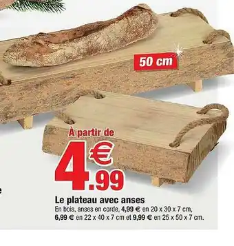 Bazarland Le Plateau Avec Anses offre