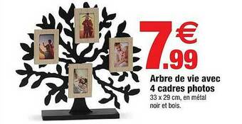Arbre De Vie Avec 4 Cadres Photos