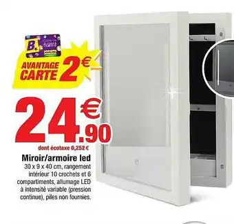 Bazarland Miroir - Armoire Led offre